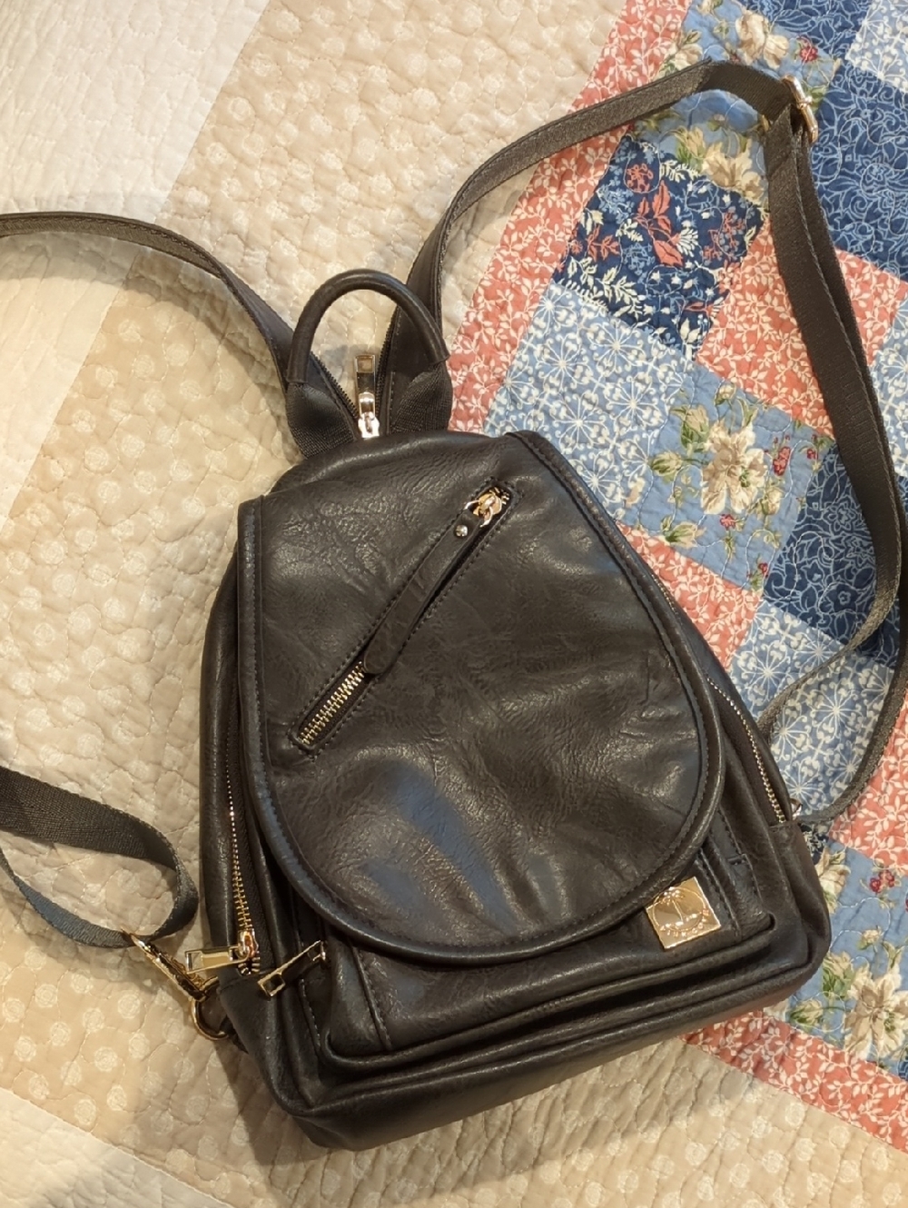 Faux Leather Purse / Backpack / Bag